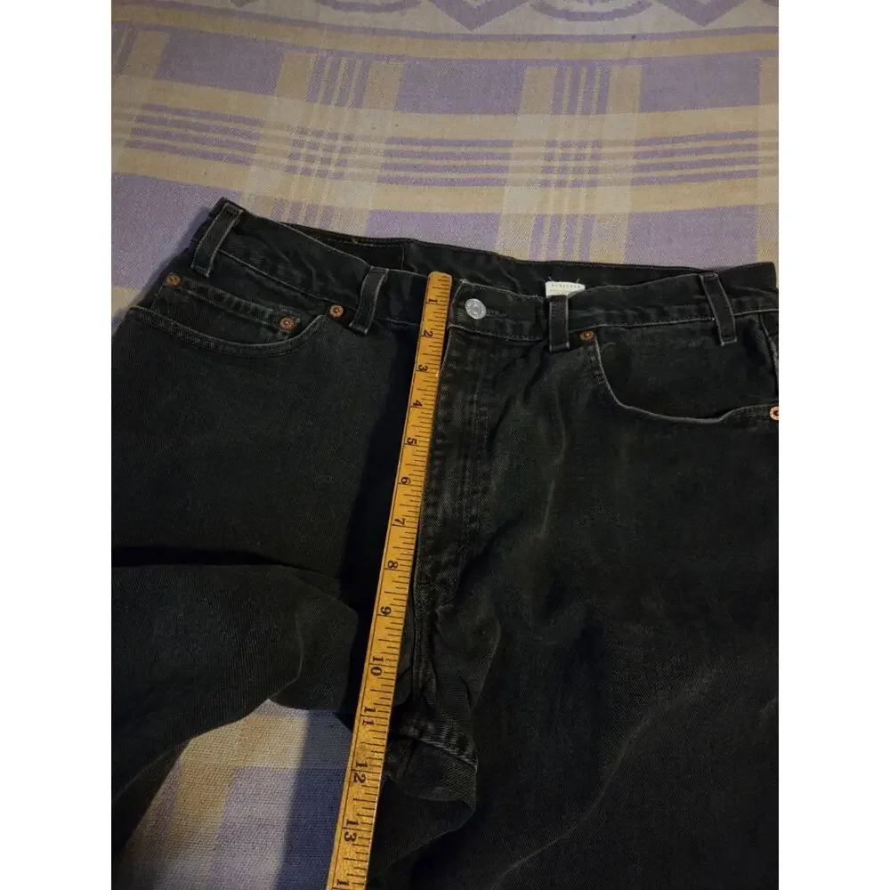 Vtg Levis 550 Mens 36 X 34 Fit 34 X 32 Relaxed Fit Denim Jeans Black Faded 90s